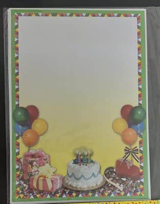 דפים מעוצבים יום הולדת<BR>40 יח