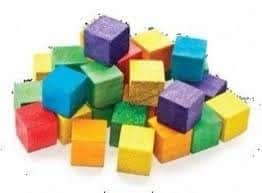 קוביות עץ ליצירה צבעוני