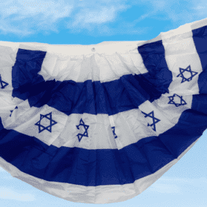 דגל חצי עגול 90X180<BR> כולל 3 טבעות לקשירה