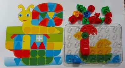 פטריות- משחק צורות ענק 128 חל'<BR> ל-4 ילדים