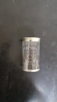 קופת חיסכון/קופת צדקה חנוכה שמח <BR> 4.6X8 סמ