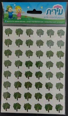 מדבקות עצים 6 בשורה<BR> 10 דף