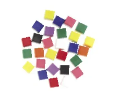 אבני מוזאיקה מרובעים צבעוני אטום <BR> 200 גרם