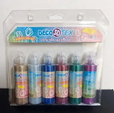 6 יח טוליפ גליטר נוצץ 60 מל