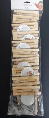 10 יח רעשן עץ טבעי <BR> 12X10 סמ