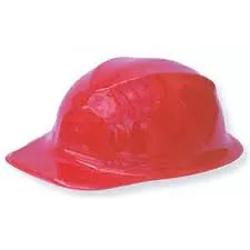 כובע כבאי פלסטיק אדום <BR> 27X22 סמ