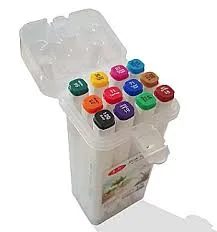 12 טושים על בסיס אלכוהול <BR> דו צדדי