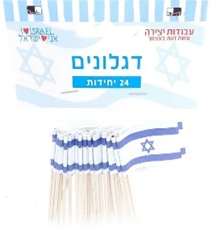 24 קיסמים דגל ישראל
