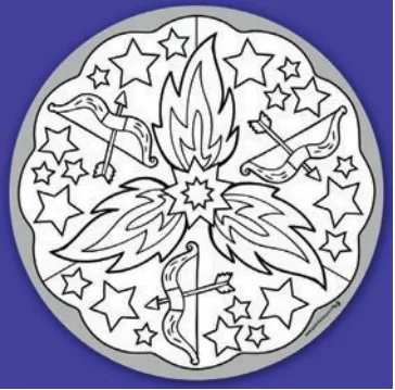 מנדלה לצביעה חץ וקשת <BR> 36 יח