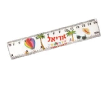 סרגל מעוצב ממתכת <BR> גודל 15X4