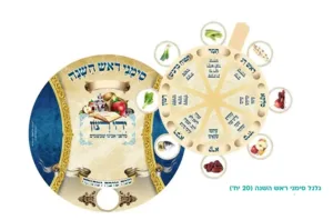 חיתוכים ליצירה מקרטון גלגל סימני ראש השנה <BR> 20 יח
