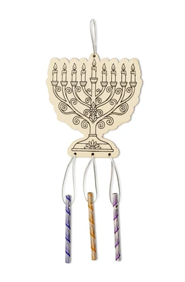 יצירה פעמון רוח חנוכיה